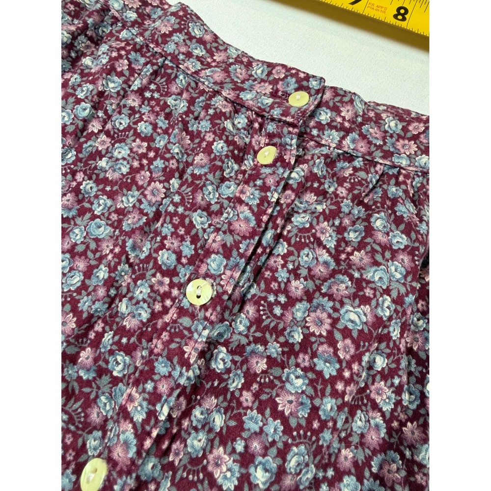 Vintage Gunne Sax Floral Lace Tiered Button Midi Skirt Sz S Cottagecore Prairie - Picture 10 of 10